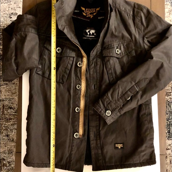 Superdry Winter Coat; Size Small; Hardly worn; charcoal/browny colour - Picture 3 of 6
